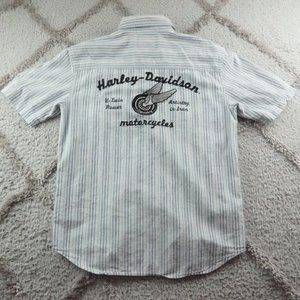 Harley-Davidson stripped button down shirt men's size small